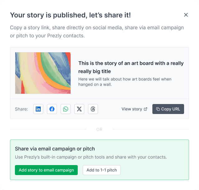 Simplifying content creation, publishing and sharing for Prezly trials - Image 3