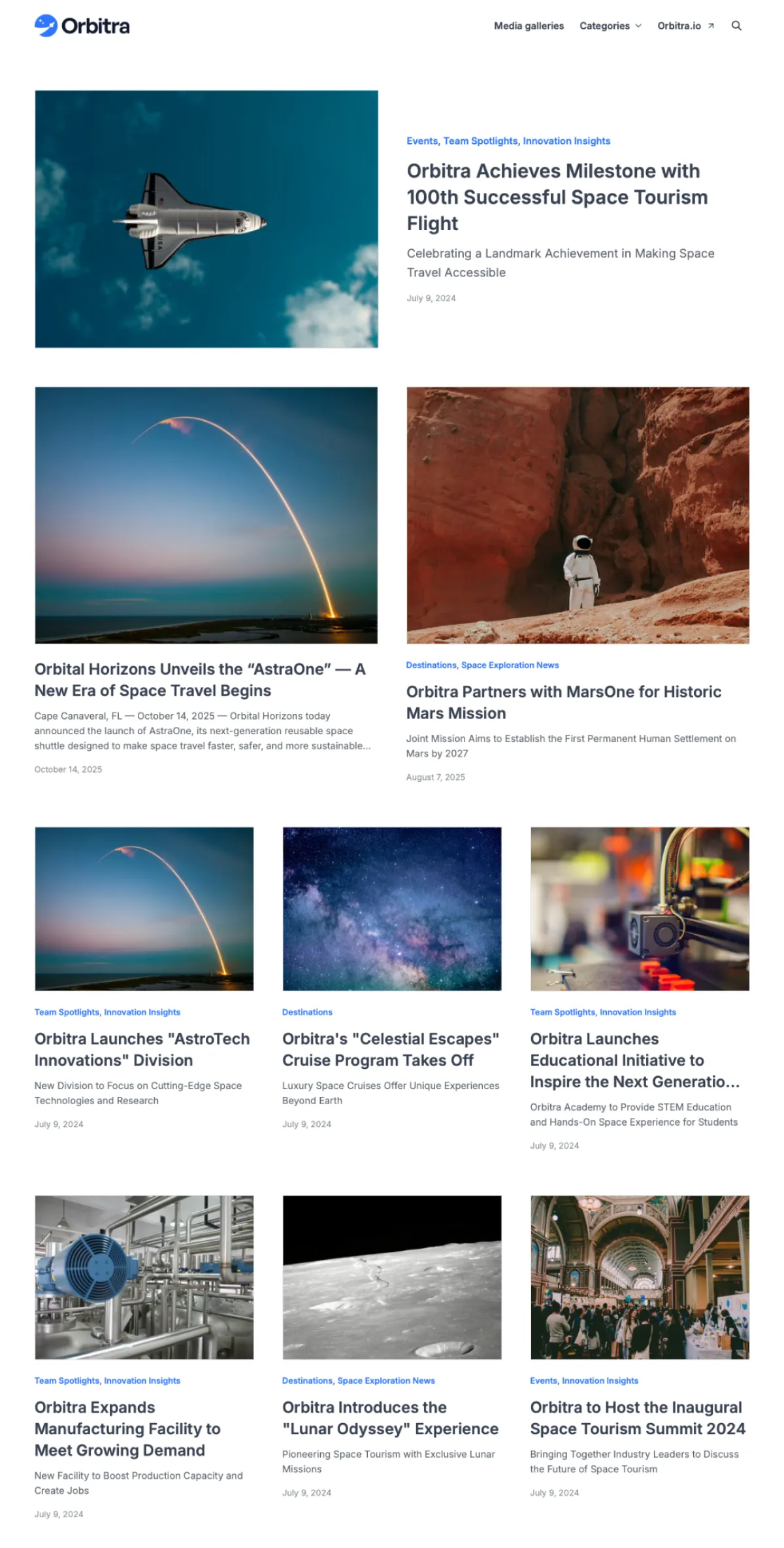 New Prezly theme grid