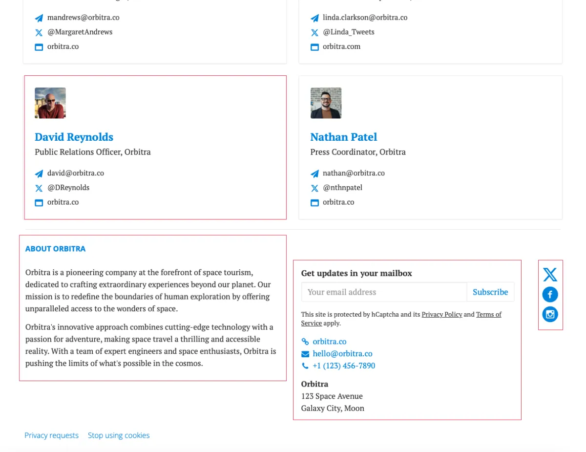 Old Prezly theme layout grid issues