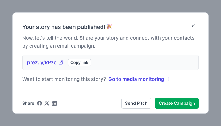 Old share modal component